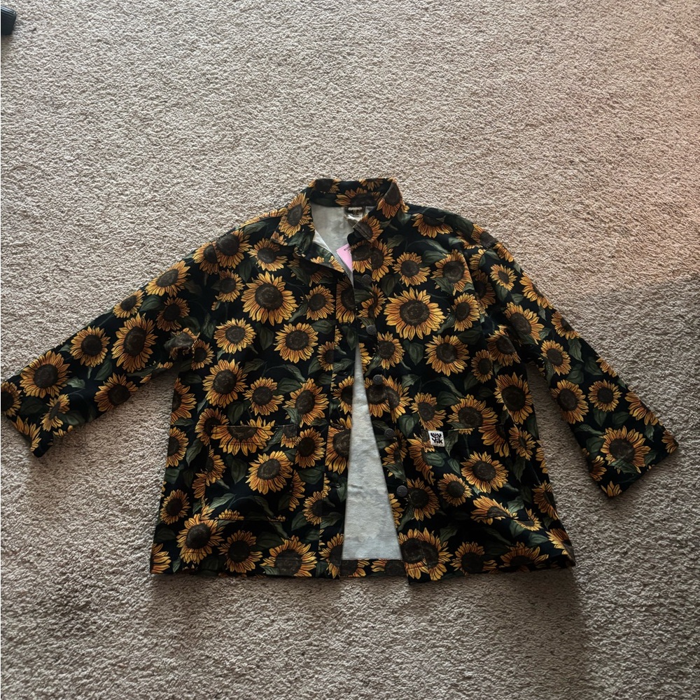 Sunflower Print Lucy and Yak Jacket NWT